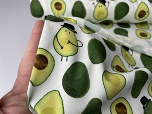 Bomuldsjersey - sjove avocadoer 